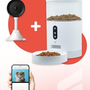 Kedi Köpek Akıllı Mama Kabı Otomatik Mama Kabı Wifi ve Akıllı Güvenlik Kamerası Uzaktan Kontrol
